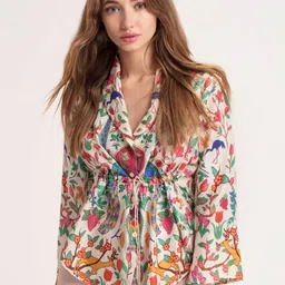 SHAYE Cream-Coloured Empire Top-picture-44