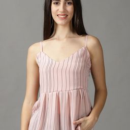 SHOWOFF Striped Shoulder Straps Empire Top-image-32