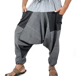 Striped Cotton Men Harem Pants-image-83