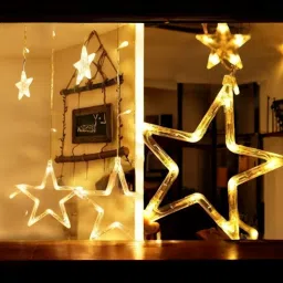 138 LEDs 8 m Yellow Flickering, Steady Star Rice Lights-image-87