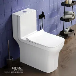 MAXICO ONE PIECE CLOSET ONE PIECE COMMODE FOR TOILET S TRAP 9 INCH WHITE SQUARE WESTERN CLOSET WASH DOWN Western Commode-17