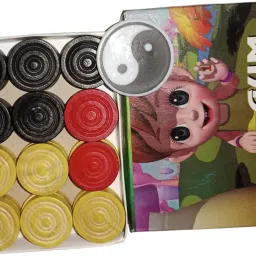 WOODEN CARROM COINS PACK OF 24 PCS Carrom Pawns-picture-27