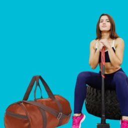 15 L Gym Duffel Bag - Leatherett Gym Bag for Men and Women (Unisex) Sports bag kit bag - Brown-image-19