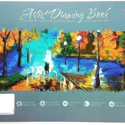 Artist Spiral Drawing Book A4 (30cm x 21cm) Size - 50 Sheets - 100 Pages 130 GSM Paper Landscape Opening by fine Creations Sketch Pad-image-44