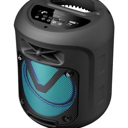 ZEBRONICS Sound Feast 90 10W Output, Portable Wireless Speaker with Bluetooth v5.0, FM Radio, TWS, 6.3mm Wired Mic Support, USB, mSD, AUX, Mobile Holder and RGB Lights image 1