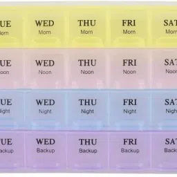 28 DAYS Pill Box Holder Medicine Storage Organizer Case Container PACK OF 1 Pill Box-14
