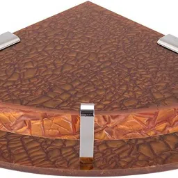 Wall Mount Modern Corner Shelf - 12 X 12 Inch, Pack of 1, Marble Brown Acrylic Wall Shelf-image-30