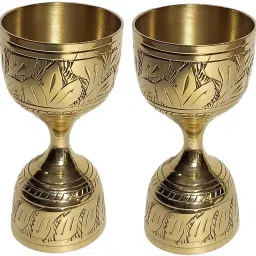 30 x 60 ML Brass Peg Measure Liquor Drinks Measurement Floral - Set of 2 Piece 2 - Piece Bar Set-5