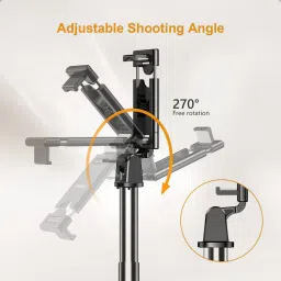 Bestor Selfie Stick Tripod with Wireless Remote Extendable Stand for Vlogging & Photography Bluetooth Selfie Stick image 3