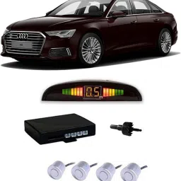 JB7 Silver Car Reverse Parking Sensor with LED Display 4 Sensor J7 Parking Sensor-11
