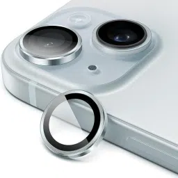 casual need Camera Lens Protector for iPhone 15 / iPhone 15 plus, Ultra-HD [Case-Friendly] Metal Individual Lens Screen Protective Ring, Blue-0