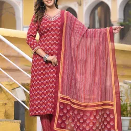 tasrika Printed Kurta, Salwar & Dupatta Set-picture-37