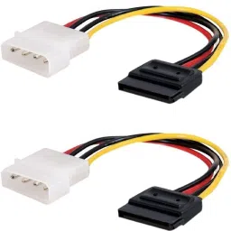 A1 Galaxy 4 Pin SATA Power Y Cable for Internal Hard Disk Drive HDD, SSD & DVD Writer (Pack of 2),Multi-Colored USB Hub-1