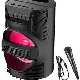 RECTITUDE Rich Bass Portable Wireless Rechargeable Multimedia System Karaoke Handle 10 W Bluetooth Home Theatre-image-43