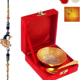 Designer GA_2021-600-10 Pearl Rakhi, Thali, Greeting Card, Chawal Roli PackSet-image-81