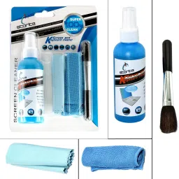STORITE 4 in 1 Professional Screen Cleaning Kit, Cleaning Brush and 2 Microfiber Cloth for Computers, Laptops-1