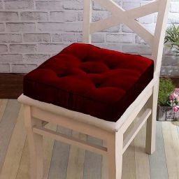 Microfibre Box Chair Pad for Office Home Sitting Chair Cushion Pad 16X16 Inch Microfibre Solid Chair Pad Pack of 1-image-94