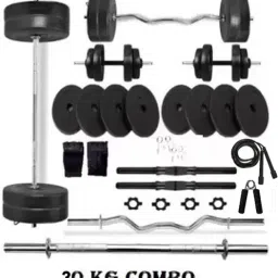 Dumbbell Set + 3ft(Straight + Curl) RODS & FITNESS ACCESSORIES - BEST EXERCISE Fitness Accessory Kit Kit-26