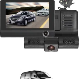 170 Degree/3 Lens G-Sensor 4Inch 3 Way DVR Video Recorder For Car Black LCD-image-79
