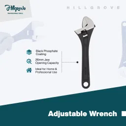 hillgrove HGCM310M1 Multi-Function 8" inch with 0-26mm Opening Capacity (Pack of 2) Heavy-Duty Tool for Home, Plumbing & Auto Repair Single Sided Rachet Wrench image 3
