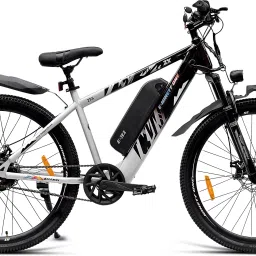 ZX 10.4Ah Battery | Front Suspension | 250Watts IP65 BLDC Motor | Grey Black 27.5 inches Single Speed Lithium-ion (Li-ion) Electric Cycle-image-21