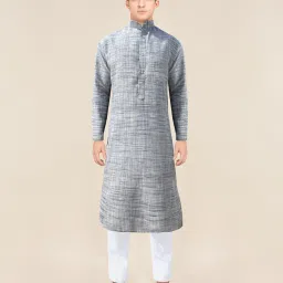 Men Cotton Blend Kurta Pyjama Set-image-31