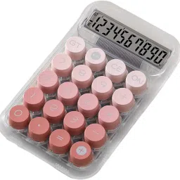 11911 Transparent Desk Calculator with Pastel Mechanical Buttons with 10 Digit Display BasicCalculator-4