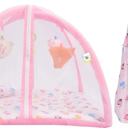 Baby Mosquito Net With Cushioned Pillow And Sleeping Bag-image-0