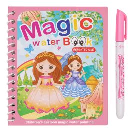Reusable Magic Water Painting Book with Doodle Pen, Colouring Book for Kids Accessory Tape Dot-image-17