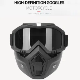 Goggle Face Mask Anti Scratch UV Protected Face & Eyewear Windproof Dirt Shield With Soft Foam Padded Detachable Mouth Filter For cycling Bike Off Road Racing Safety Visor-image-11