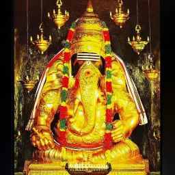 Pillayarpatti Karpaga Vinayagar Photo Frame | Vinayagar Photo Frame Digital Reprint 13.5 inch x 10 inch Painting-image-32