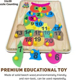 blue seed Counting learning toy, Number Puzzle Math 1234 Learning board Peg Puzzle game image 3