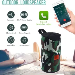 Techobucks New Arrival Bluetooth Wireless Speaker HIGH BASS Super Sound Audio System /Water Resistent/Splashproof Portable FM /USB/AUX SD Card Supported/With High Sound Subwoofer 10 W Bluetooth Laptop/Desktop Speaker image 2