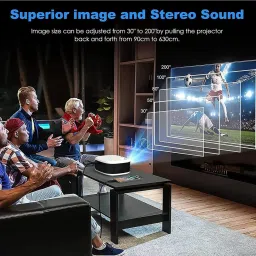 TOTAL Mini Projector WIFI Android IOS Full HD 1080P Miracast Youtube TVStick HDMI USB (4000 lm) Portable Projector image 4