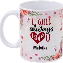 Malvika I Love You / Gift for Couple Ceramic Coffee Mug-image-1