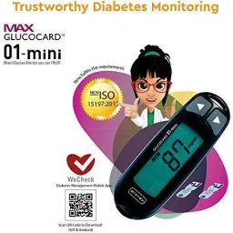 arkray Max Glucocard 01-Mini with 10 strips 10 Lancets Glucometer image 5