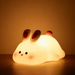 Cute Rabbit Silicon Night Lamp Color Changing Led Type C Rechargeable Table Lamp Night Lamp-9