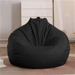 4XL Faux Leather Bean Bag Filled with Beans | Ready To Use Teardrop Bean Bag With Bean Filling-17