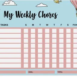Magnetic Whiteboard My Weekly Chores Routine Planner Chore Chart Refrigerator-NT-24
