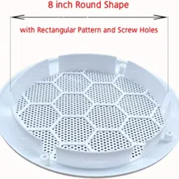 ljl traders Air Vent Grille Cover/Mosquito Net/Dust Controller White (8 Inch Round, 4 Piece) Insect Net image 3