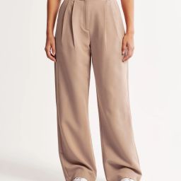 Women Regular Fit Beige Cotton Blend Trousers-image-56