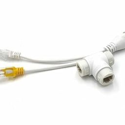 voocme POE Splitter/Multiplexer 2-in-1 Network Cabling Connector Three-Way RJ45 Connector for HD IP Camera CCTV Accessories (Pack of 1) image 1