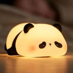 Cute Panda Silicone Night Light for Kids – Rechargeable Lamp Table Lamp-image-59