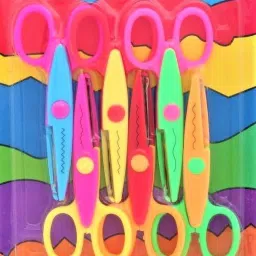 crazygol Scissors Paper Shaper Set Of 12 Scissors (Set of 12, Multicolor) Scissors image 3