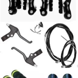 Bicycle Power Break Lever + Wire +Foot Rest + Handle grip Bicycle Brake Disk-15