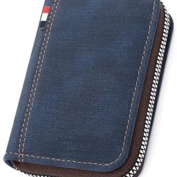 Men & Women Casual Blue Fabric Card Holder-image-11