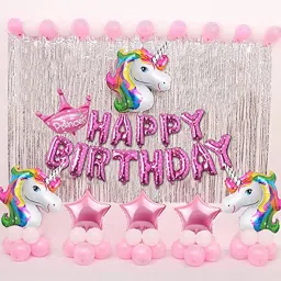 Unicorn Birthday Theme Decorations Kit For Girls nicorn Decoration Items Combo-image-43
