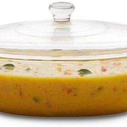 dharmbhakti Glass Casserole Deep Round (1 LTR) Serve Casserole image 2