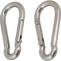 3.5" Stainless Steel Snap Hook Carabiner {Pack of 2} Locking Carabiner-image-51