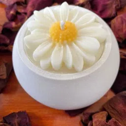 Daisy Yellow Flower Floating Candle Handcrafted for Home Décor Candle-image-72